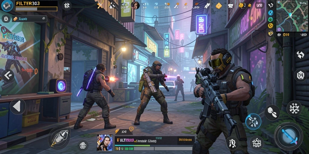 Tampilan gameplay menarik dari FILTER303 dengan elemen simulasi yang mendalam.