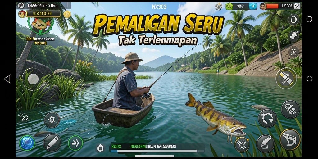 Tangkapan terbaik dalam NX303 dengan gameplay memancing yang menarik.