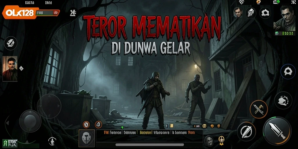 Tampilan gameplay <strong>OLX128</strong> yang penuh ketegangan dan misteri.