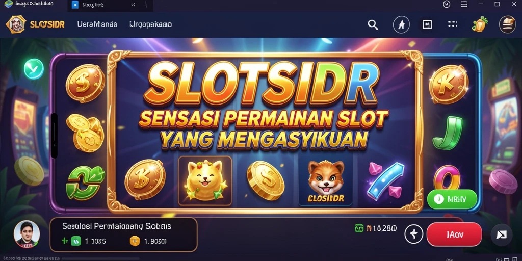 Tampilan gameplay SLOTSIDR yang menarik dan penuh warna.
