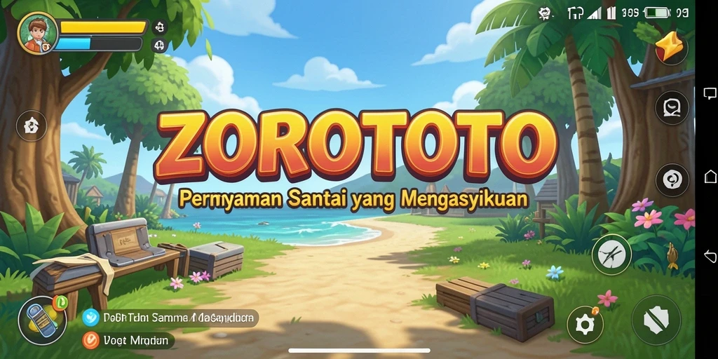 Screenshot tampilan gameplay ZOROTOTO yang colorful dan menghibur.